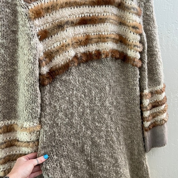 Christian Dior by John Galliano Vintage Fall 2000 Yak Cashmere Knit + Fur Coat - Picture 10 of 13